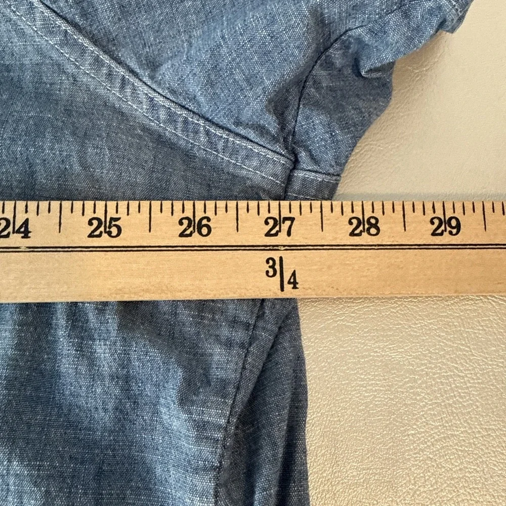LL Bean Traditional Fit Denim Short Sleeve Button Down XXL-Regular
